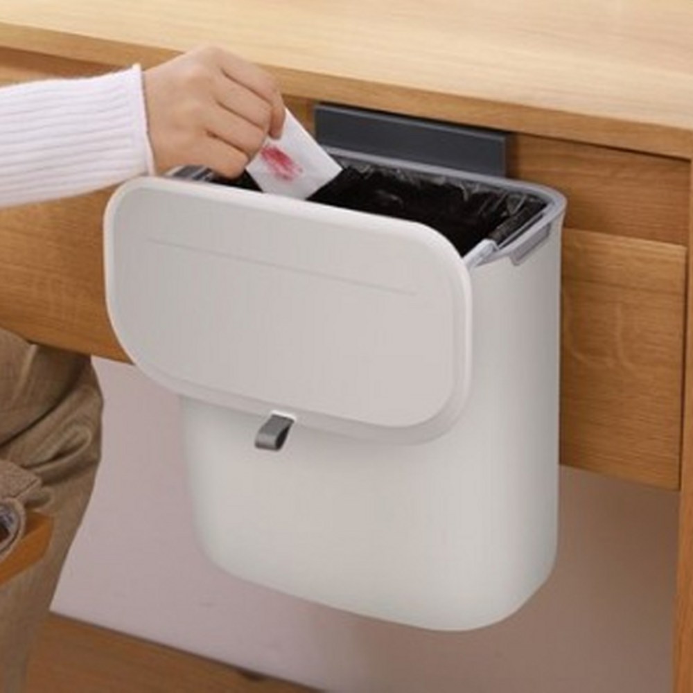 실용성과 세련미를 갖춘 주방 필수 아이템, 존글로벌 걸이식 고급형 주방 쓰레기통 싱크대휴지통