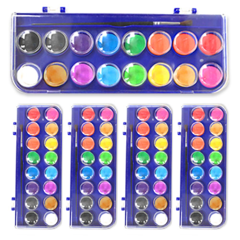 풀컬러즈 수채화 고체물감 5p, 창의력을 펼쳐보세요 고체물감