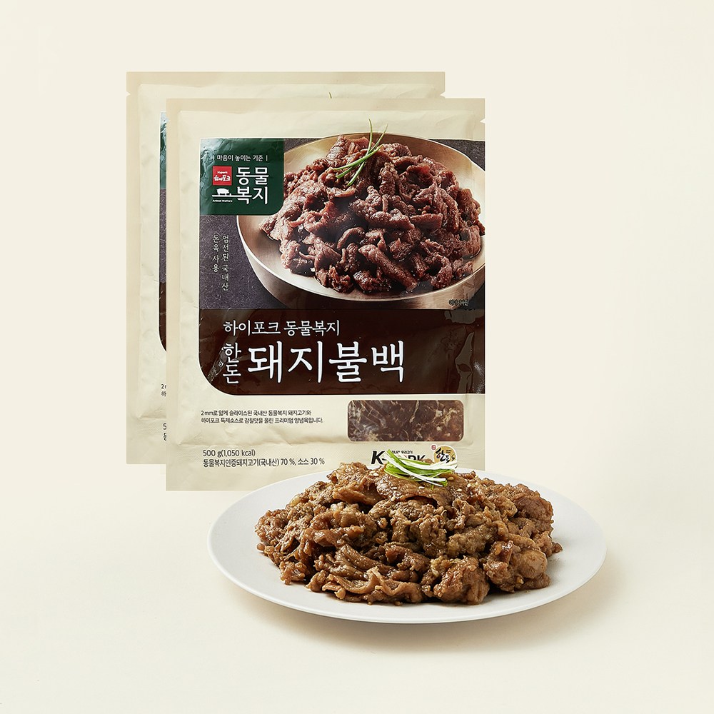 하이포크 동물복지 인증 한돈 꼬마 돈까스 (냉동), 500g, 1개