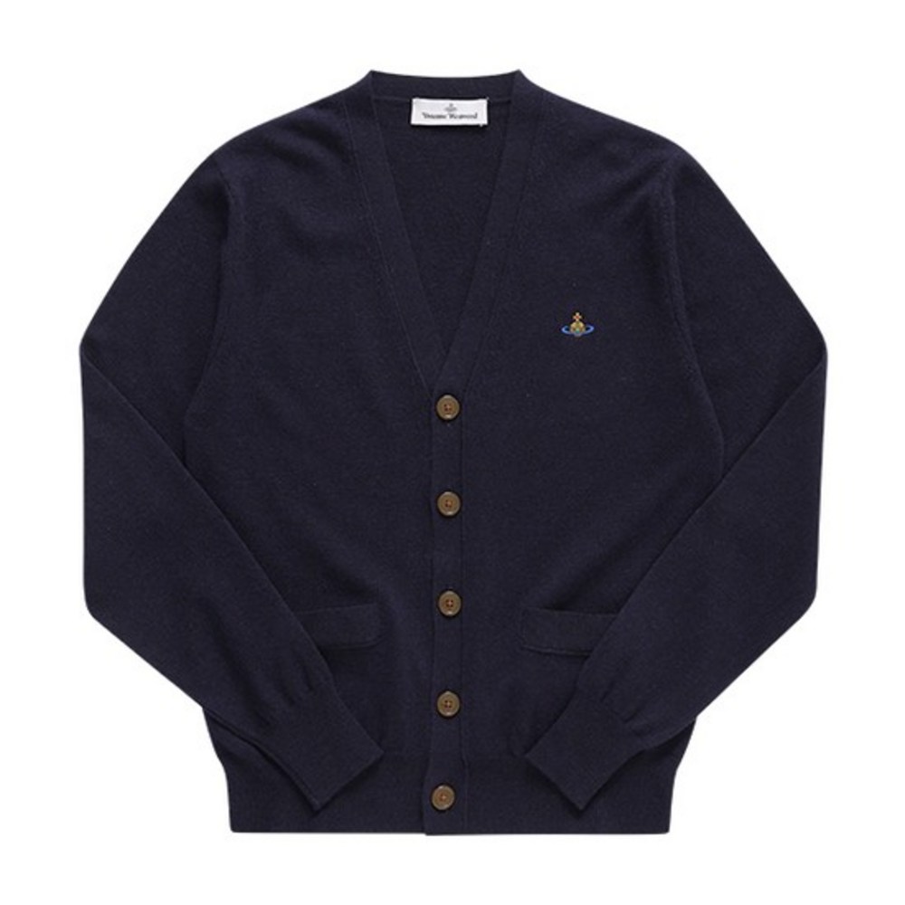 품격 있는 남성을 위한 네이비 울 캐시미어 가디건