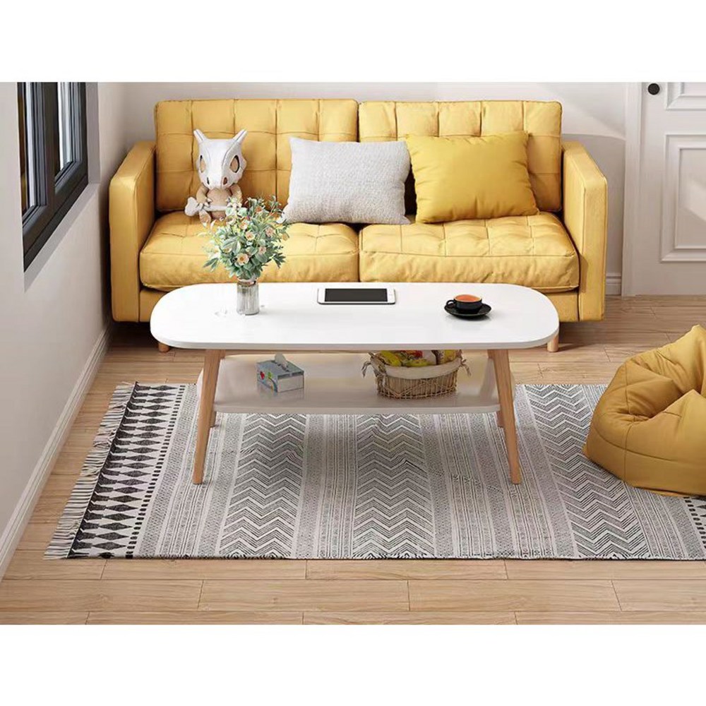 당신의 공간을 세련되고 모던하게 변화시킬 KURUA 간이 우드 2단 거실테이블