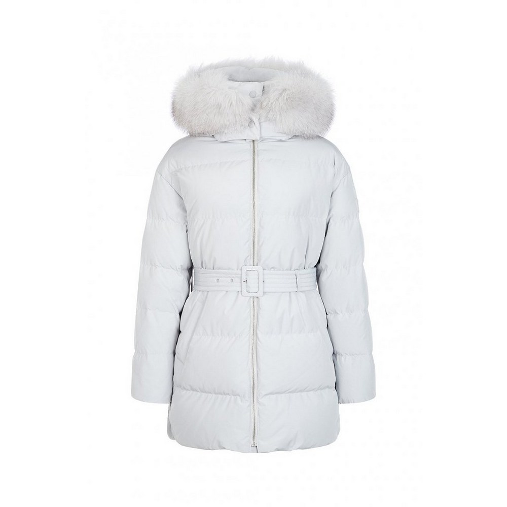 보브사이드 집업 하이넥 구스다운 패딩 자켓1365623