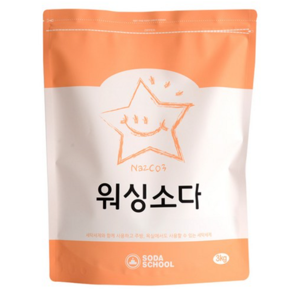 소다스쿨 워싱소다 세탁세제 본품, 1kg, 2개