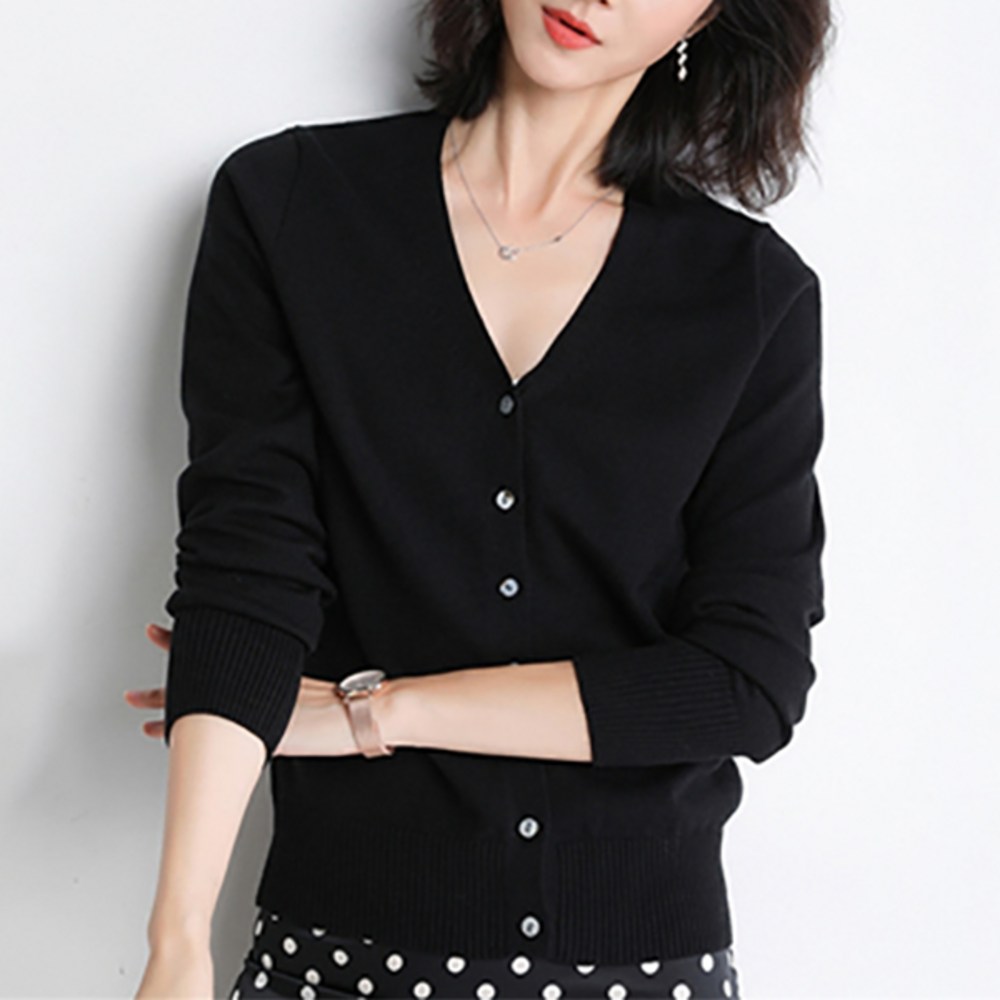 간절기 스타일 완성, 슬림소녀 브이넥 니트 가디건