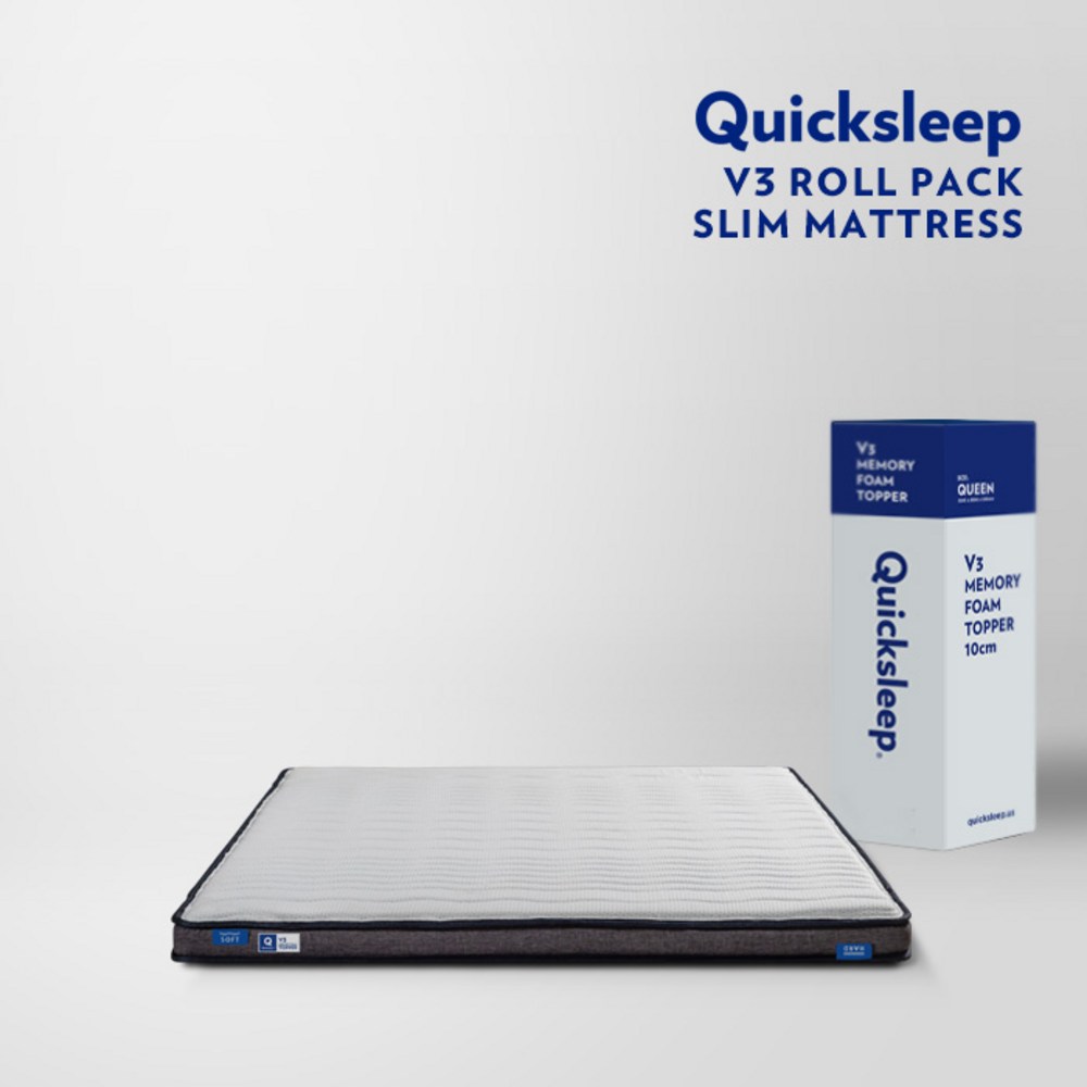 편안한 수면을 위한 혁신: 퀵슬립 V3 메모리폼 슬림 매트리스 토퍼