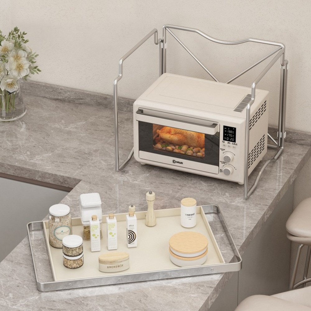 심플 전자레인지 거치대로 주방 공간을 효율적으로, 요리의 즐거움을 더하세요!