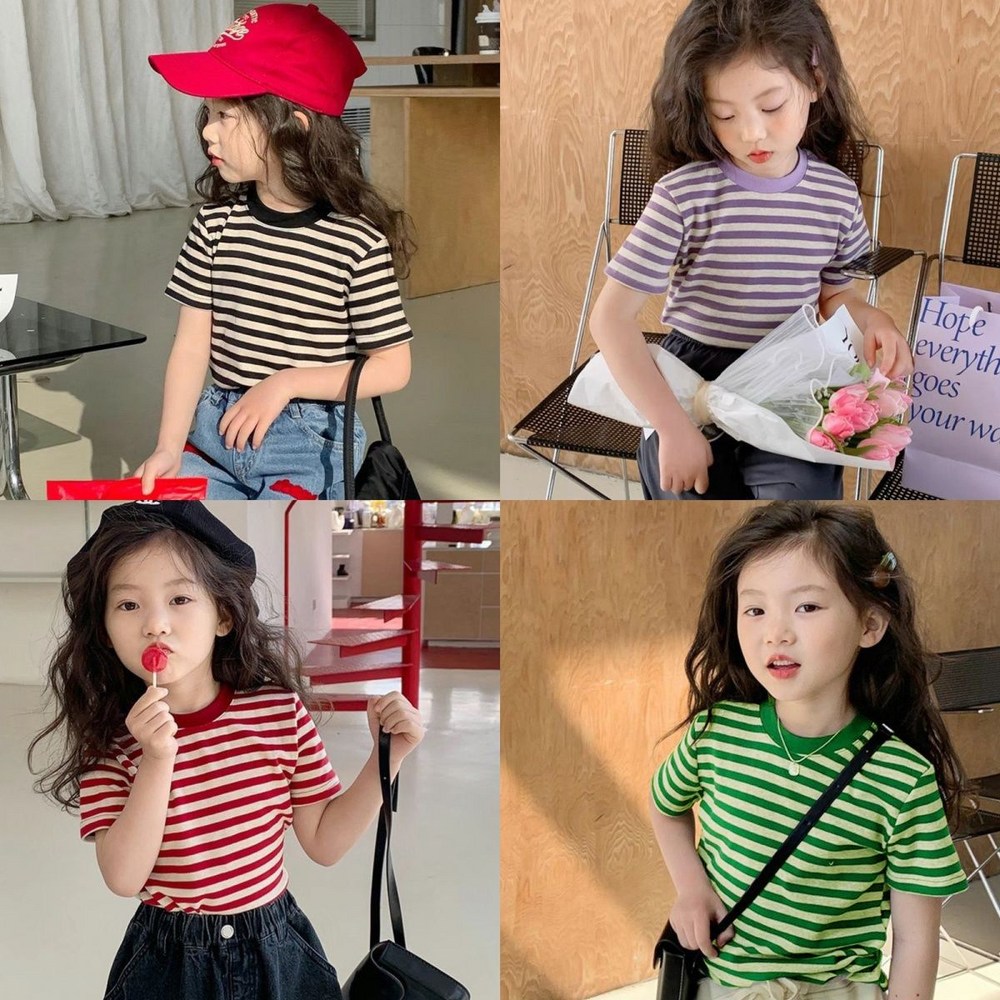 무지개처럼 다채로운 여름, 뽀뽀뽀 레인보우 반팔티로 완성하세요!