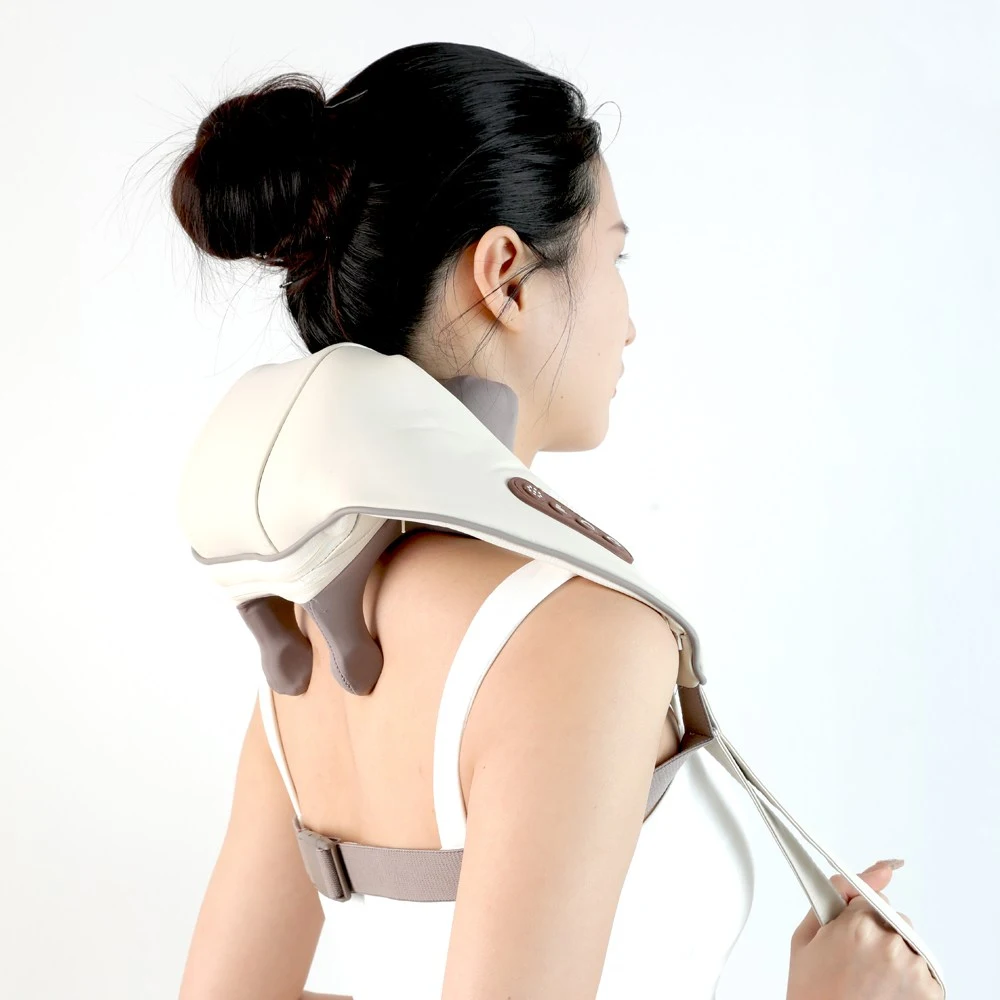 SHILONG 웨어러블 무선 넥엔숄더 안마기 온열 목 어깨 마사지기