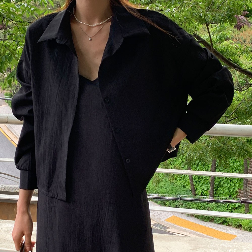 비소프 여성 블랙 롱 원피스 자켓 셋업 - 스타일과 실용성의 완벽 조화