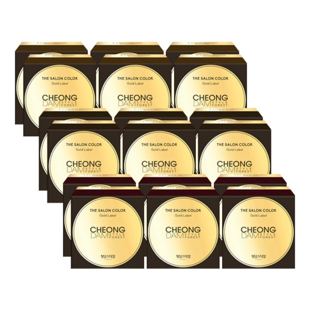 청담스타일 포레스트 더 살롱 컬러 골드라벨 염색제, 밀크브라운, 2개