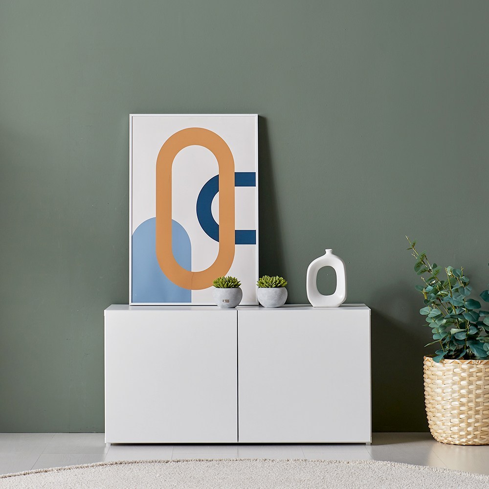 좁은 거실을 위한 완벽한 솔루션: 아이모던가구 폭좁은 화이트 수납장