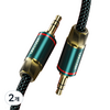 벤션 은도금코어 3.5mm 스테레오 TRS AUX 케이블 2m, BAYGH, 그린, 2개