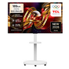 TCL 4K UHD Mini LED 프리미엄 SQD Google TV + 대형 무빙 스탠드 화이트 세트, 75C8L(TV), MSD58W(스탠드), 방문설치, 이동형 스탠드, 189cm(75인치)