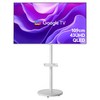 와이드뷰 4K UHD QLED 화이트에디션 스마트 TV + 클래식 삼탠바이미 이동식 TV 세트, 109cm(43인치), QWGE43UT1(TV), EKWBYME3822W(스탠드), 이동형 스탠드, 고객직접설치
