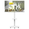 더함 4K UHD QLED 120Hz 돌비 AI 구글 5.0 리얼 화이트 스마트TV + 이동식 TV스탠드 삼탠바이미 화이트 세트, 127cm(50인치), UA501QLED, 스탠드형, 고객직접설치