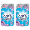 다우니 7일 지속 탈취파워 초고농축 섬유유연제 레몬그라스와 라일락 리필, 1.6L, 2개