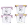락앤락 리틀럽 디어 혼합캡 원형 이유식 용기, 260ml, 라벤더, 4개