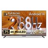 더함 4K UHD QD MINILED 288Hz 로컬디밍 돌비 AI 구글 5.0 스마트TV, 191cm(75인치), UA751MINILED N10S Google5.0 288Hz, 스탠드형, 방문설치