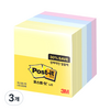 쓰리엠 포스트잇 알뜰팩 76 x 76 mm 654-5A, 파스텔4색, 500매, 3개