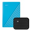 WD My Passport 휴대용 외장하드 + 파우치, 2TB, 블루