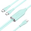 벤션 100W PD C타입-멀티 C타입 고속충전 케이블, 1.5m, 그린, 1개