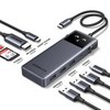 UGREEN 유그린 Uno 8포트 USB3.2 C타입 멀티허브 삼성덱스 맥북 호환 |10Gbps| HDMI2.0 4K60Hz| PD100W| sd카드 리더기|스마트 상태 이모티콘, 1개, Grey