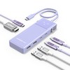 UGREEN 유그린 Uno 6포트 USB 3.2 C타입 멀티 허브 삼성덱스 맥북 호환| 10Gbps | HDMI2.0 4K60Hz | PD100W | 스마트 상태 이모티콘 표시, 1개, Purple