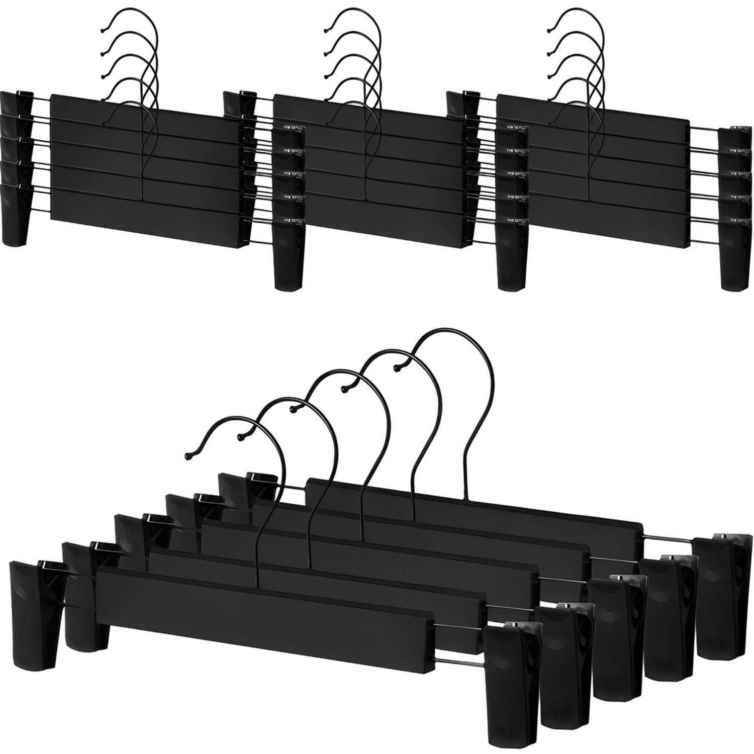 집게 손에 걸리지 않는 편리한 바지 걸이로 옷장 정리 바로 해결!
