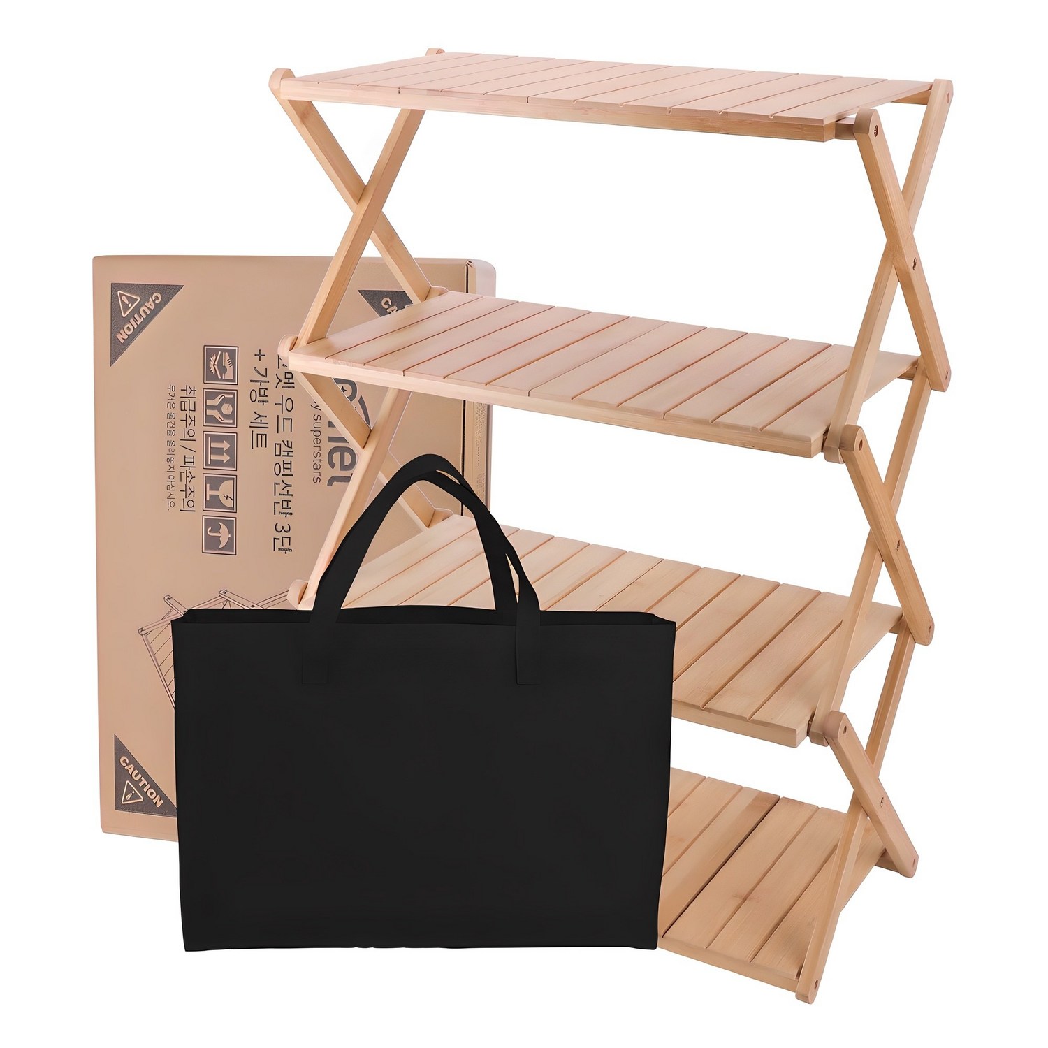 코멧 아웃도어 우드 캠핑선반 + 가방세트 리뷰 캠핑선반