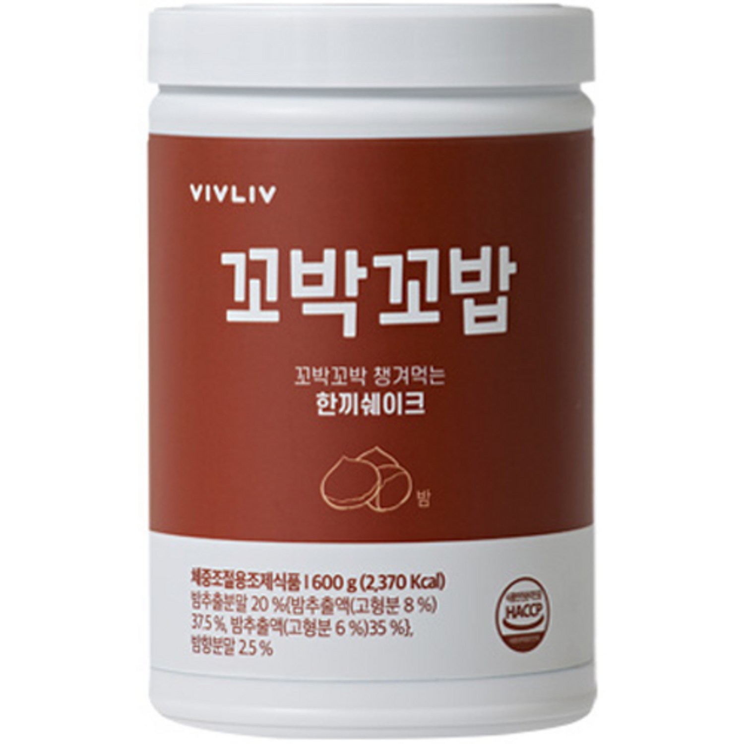 비브리브 꼬박꼬밥 밤 다이어트쉐이크, 600g, 1개 - 쉐이크/영양/선식 | 쿠팡