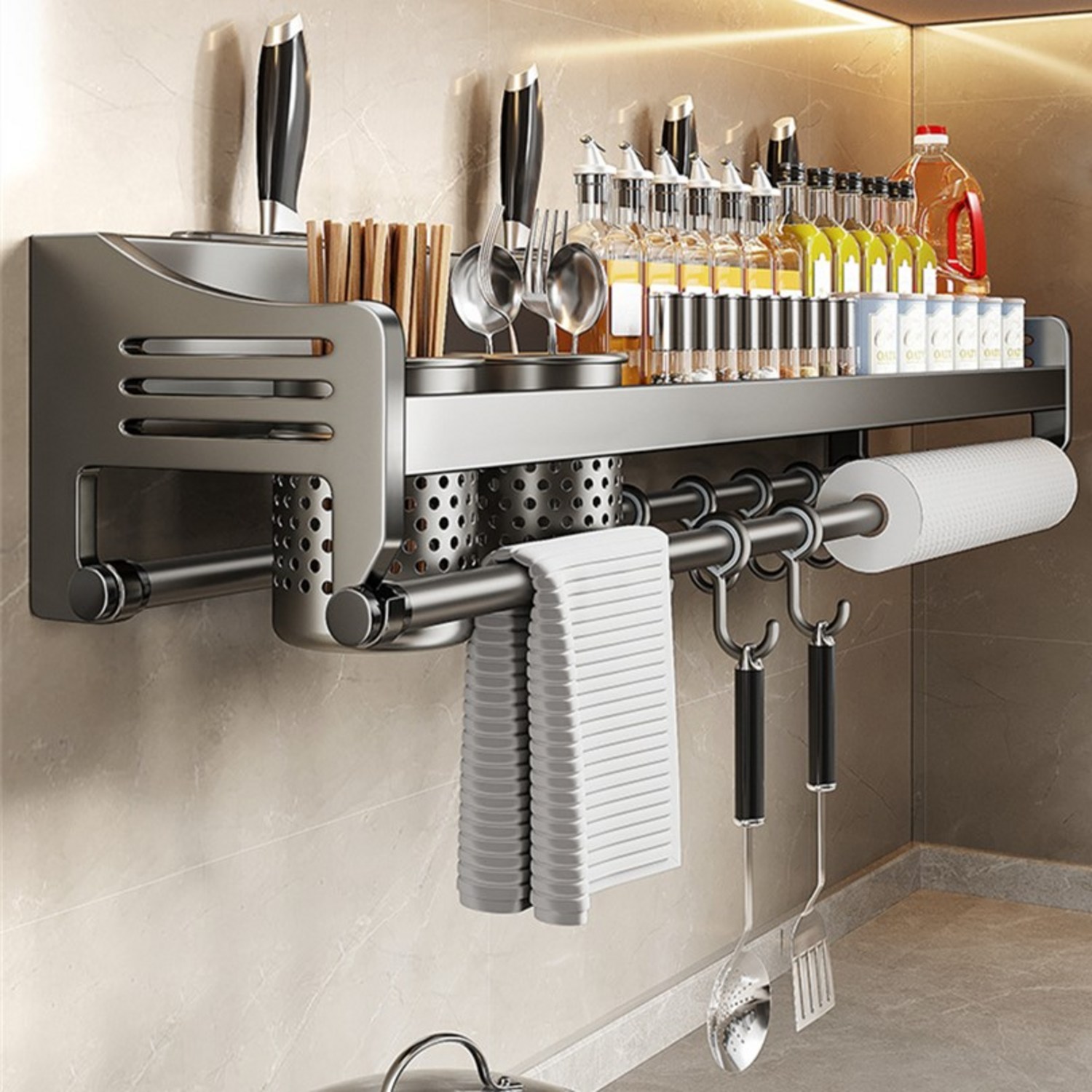 바이리모 무타공 조미료 선반으로 깔끔하고 효율적인 주방을 완성하세요!