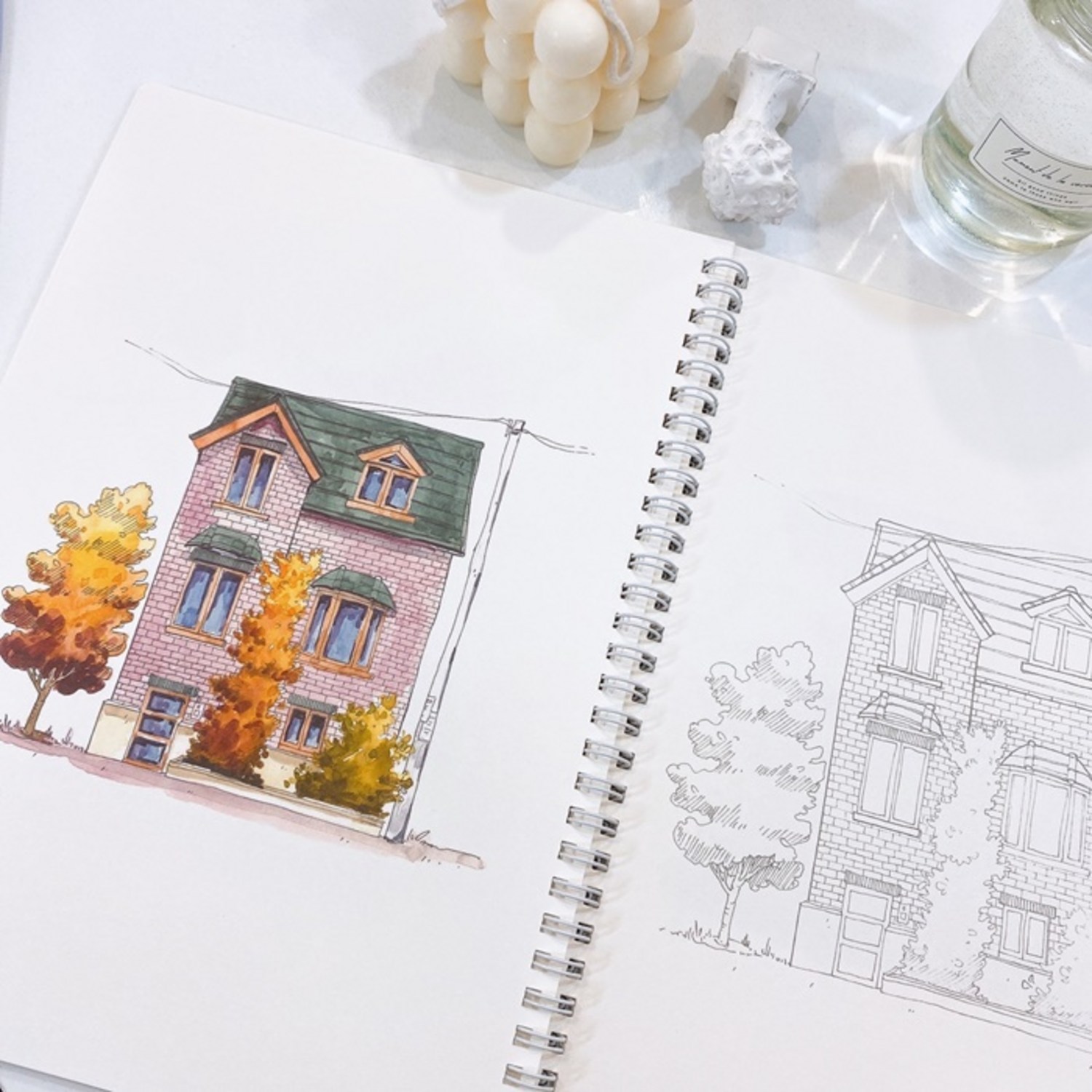 어반스케치 그림그리기 컬러링북: 손으로 그리는 즐거움을 경험하고 매일을 색감으로 채워보세요.