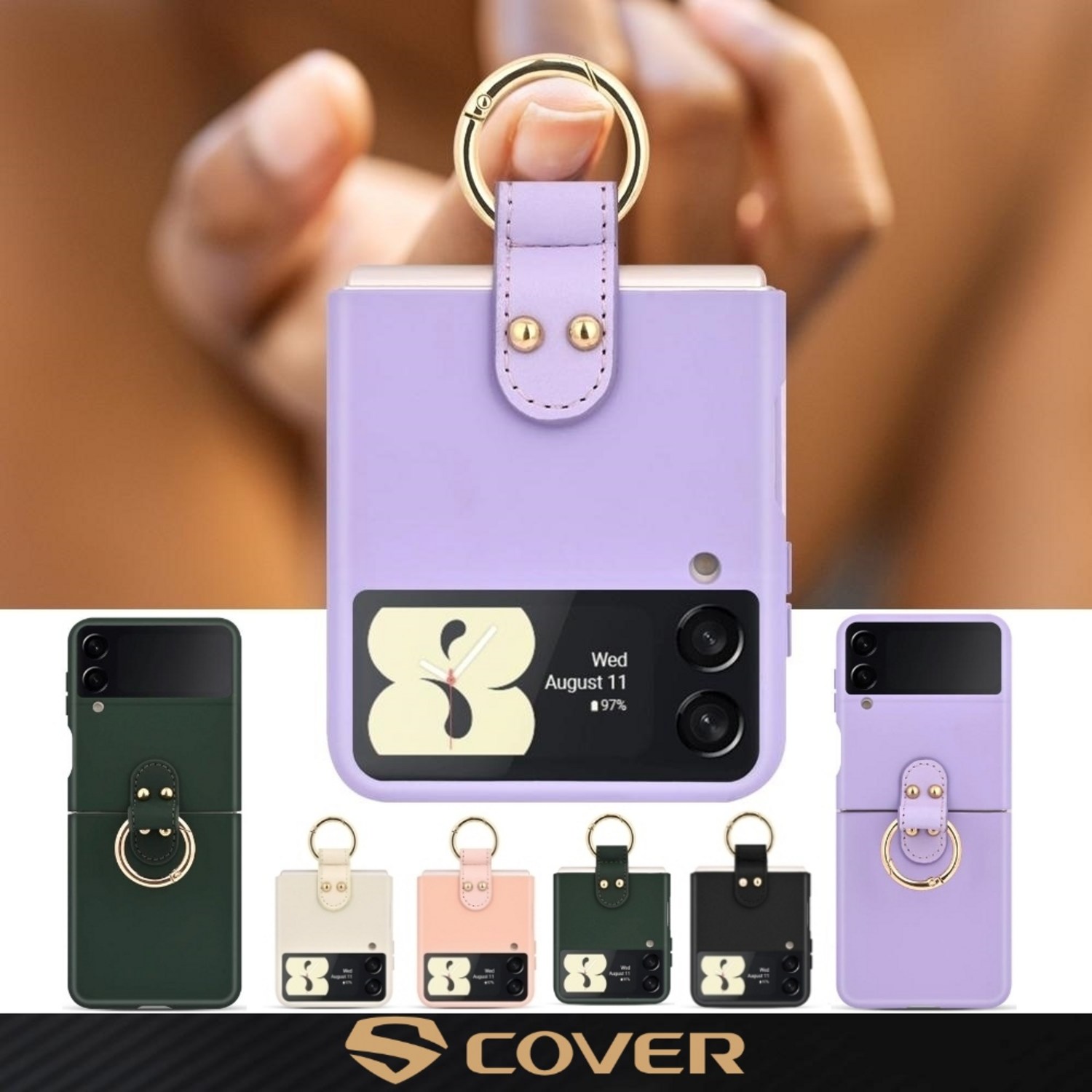 무사 뷔에르 뷰티 링 키링 홀더 – 아름답고 실용적인 갤럭시Z플립3 케이스