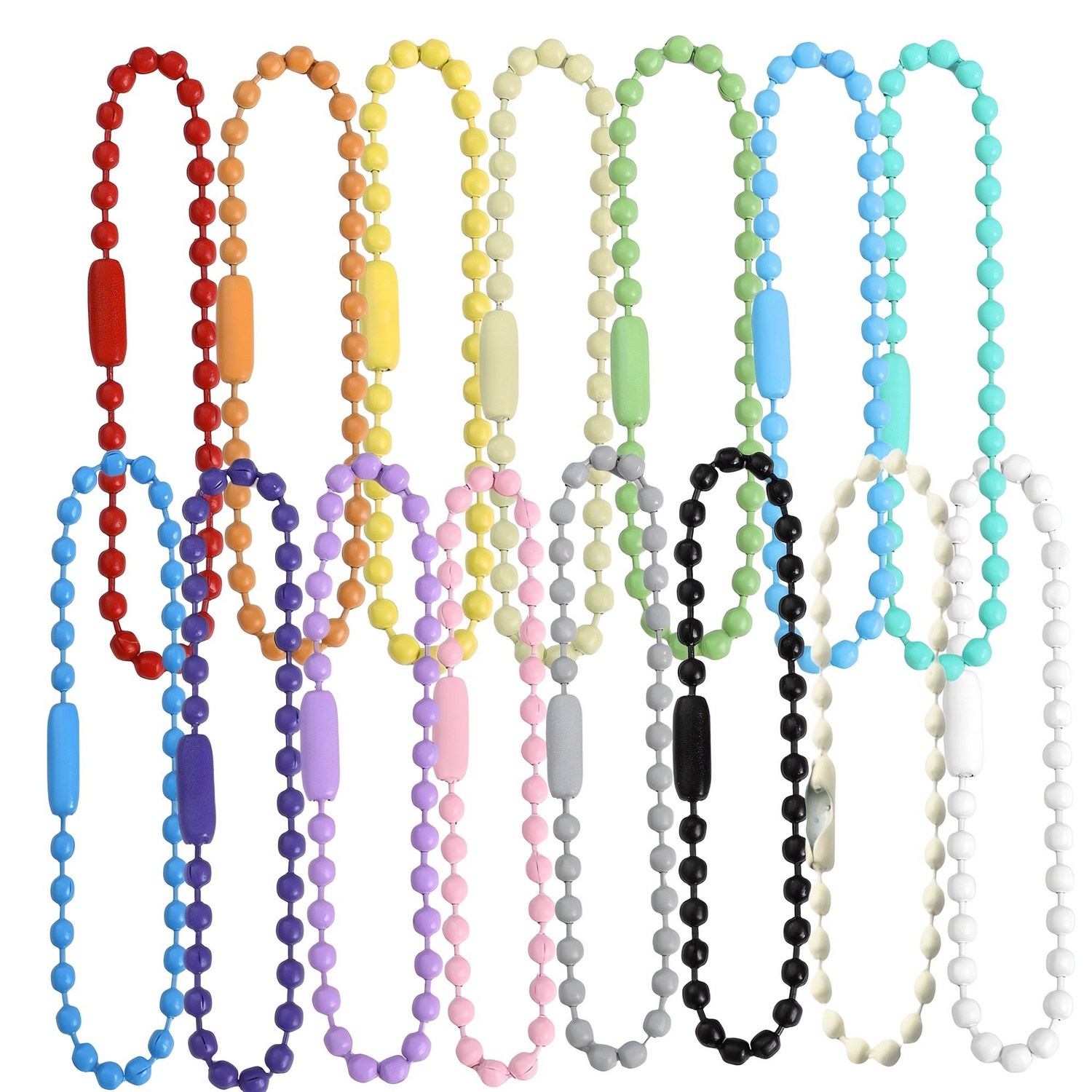 다채로운 상상의 나래를 펼치다: 바이유즈 컬러 군번줄 줄구슬 볼체인 키링부자재