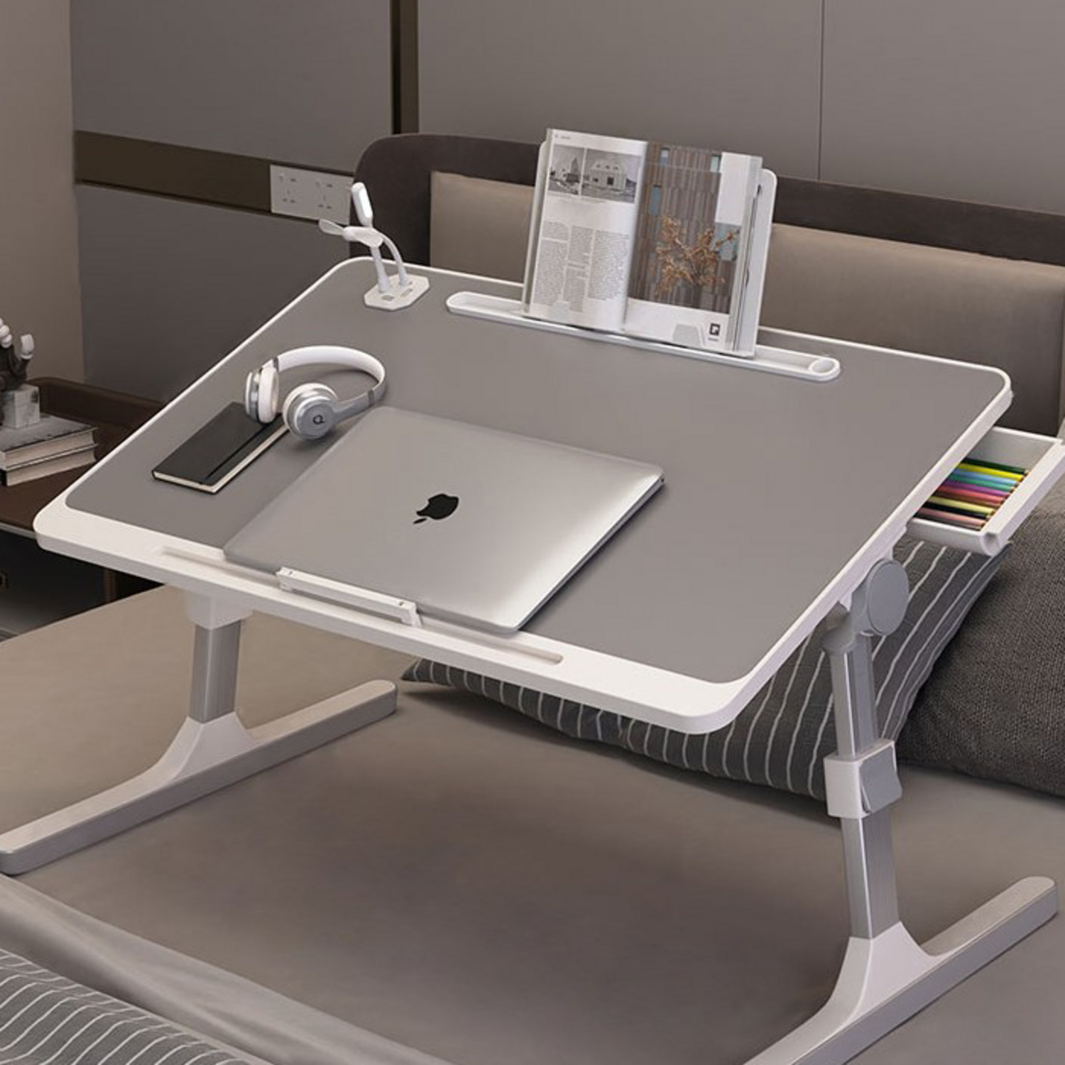 편안함, 편의성, 기능성의 완벽한 조합: 업그레이드버전 접이식 침대 테이블