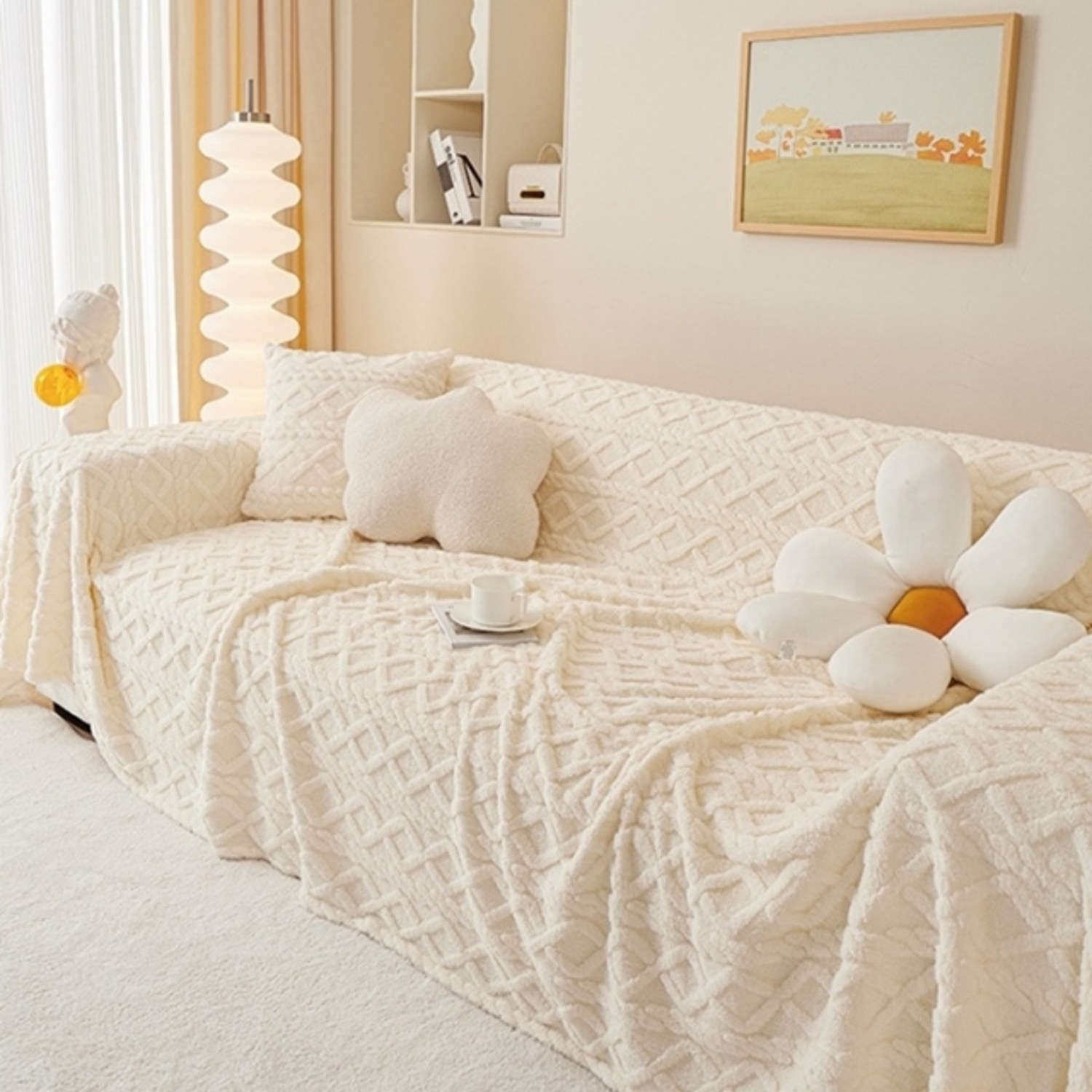 포근한 니트 극세사 블랭킷 소파덮개, 허그미 소파커버 – 편안함을 선사하는 선택 쇼파덮게