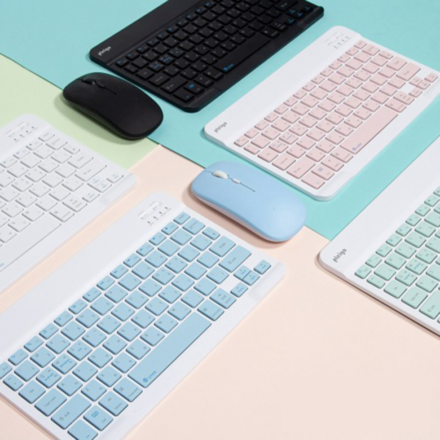 손안에 담기는 파스텔 감성, 플레이고 무선 저소음 휴대용 블루투스 키보드 블루투스키보드