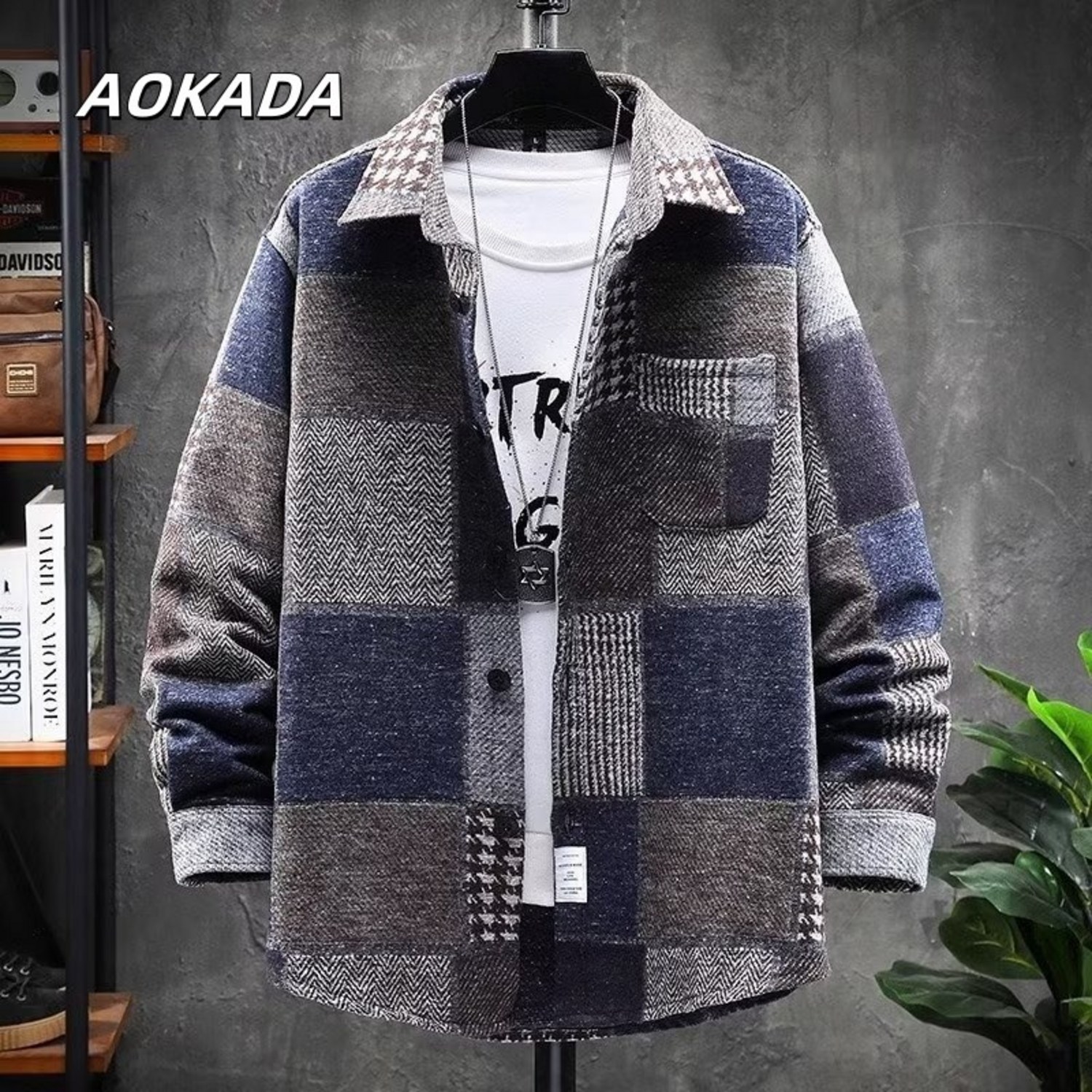 AOKADA 체크 셔츠: 가을과 겨울의 세련되고 편안한 스타일을 위한 필수 아이템