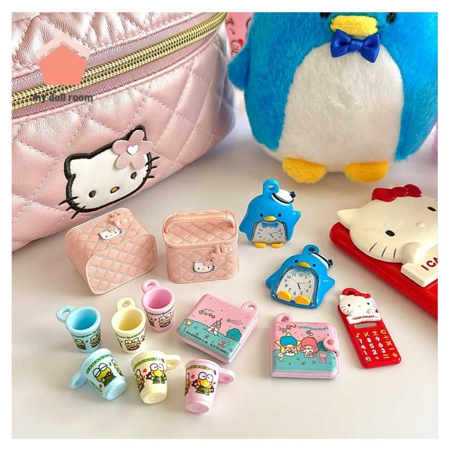 추억을 불러일으키는 귀여운 키링 세트