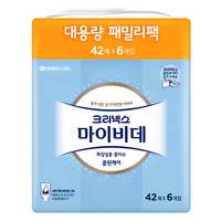 크리넥스 마이비데 화장실용 물티슈, 42매입, 6개