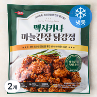 멕시카나 마늘간장 닭강정 (냉동), 500g, 2개