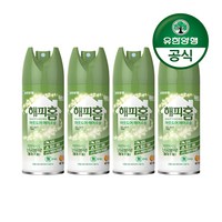 유한양행 [본사직영] 해피홈 아웃도어 에어로솔 모기 진드기 기피제 150mL, 4개