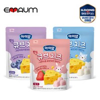 일동후디스 아이얌 한입큐브 치즈 3종 플레인 + 딸기 + 블루베리, 1개