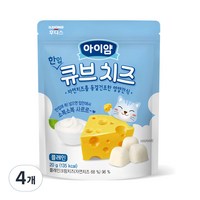 유아용 아이얌 한입 큐브치즈, 플레인, 4개, 20g