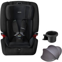 다이치 ISOFIX 브이가드 토들러 리우 카시트 + 선바이저 + 컵 홀더 세트, 블랙