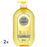 자연퐁 스팀워시 주방세제 용기형 레몬향, 750ml, 2개