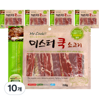 미스터쿡 강아지 간식 스테이크, 소고기, 300g, 10개