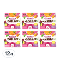 엘빈즈 통째로 으깬 곡물퓨레, 고구마, 90g, 12개