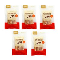 퍼피아이 강아지 간식 100g, 치킨꽈배기껌, 5개
