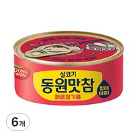 동원 살코기 동원맛참 매콤참기름 통조림, 90g, 6개